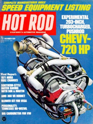 HOT ROD 1970 DEC - RONNIE SOX, MAD MOUSE, SC/360 TEST